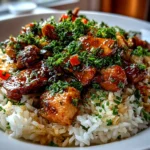 Freshly prepared Chicken And Rice Bowl plated