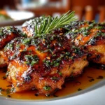 Home cook, taken with iPhone 14. Close-up slight angle of fresh delicious Honey Garlic Chicken Thighs on white plate. Warm appetizing --ar 4:3 --style raw --s 250