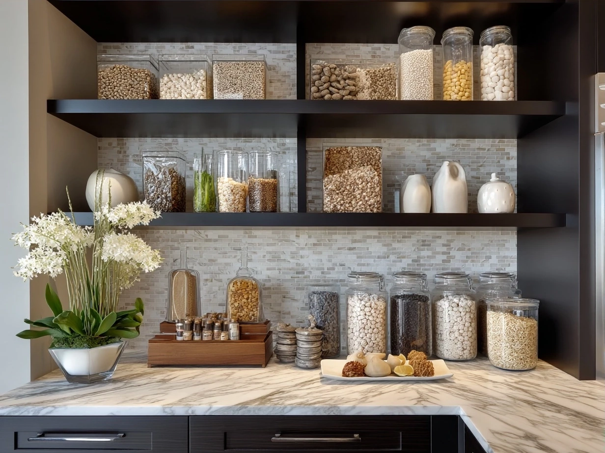 Ingredients for roasted cauliflower soup neatly arranged on a kitchen counter