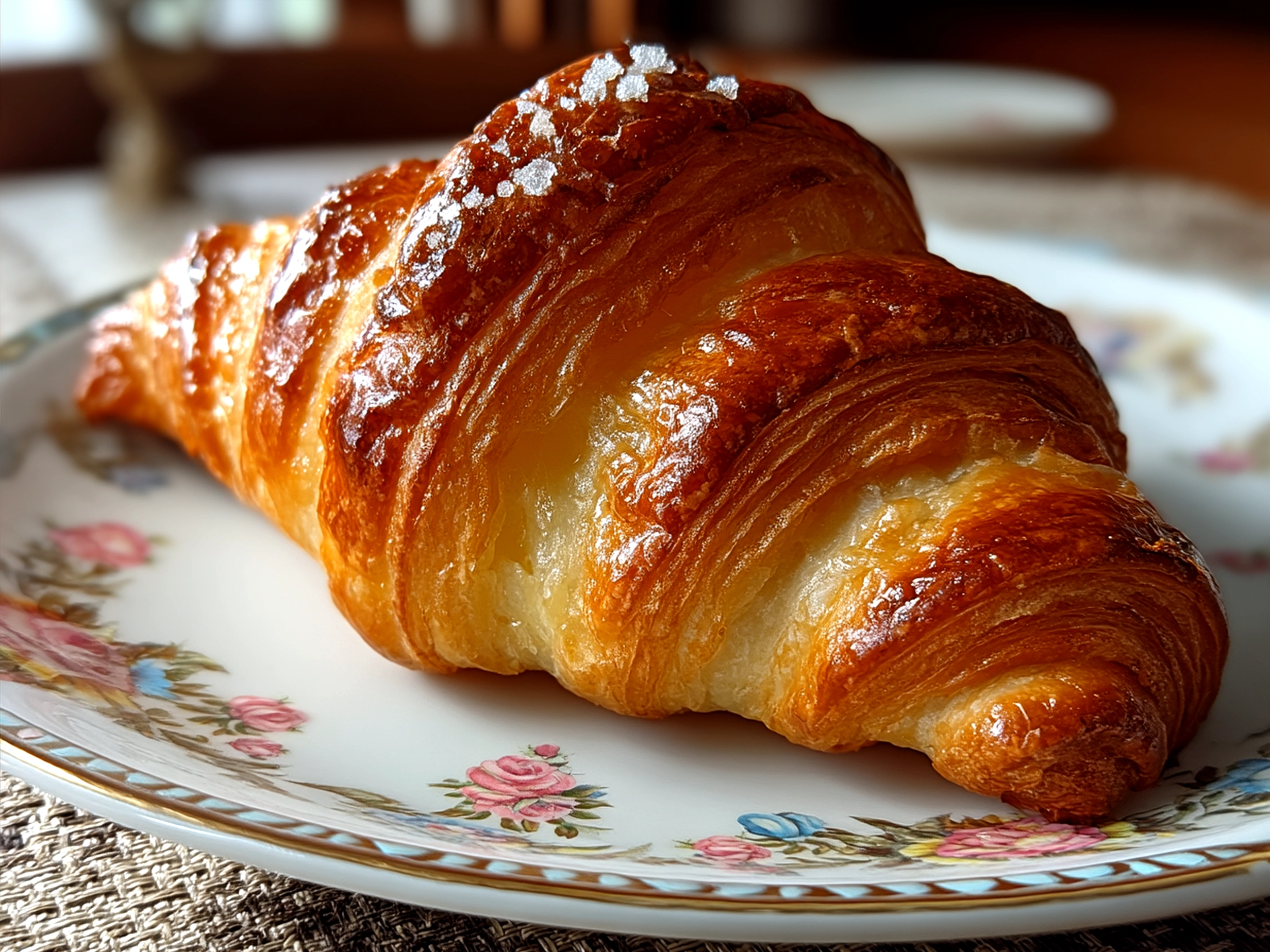 Freshly baked Cookie Croissants on a serving plate ready to be enjoyed