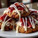 Freshly baked strawberry cheesecake cookies