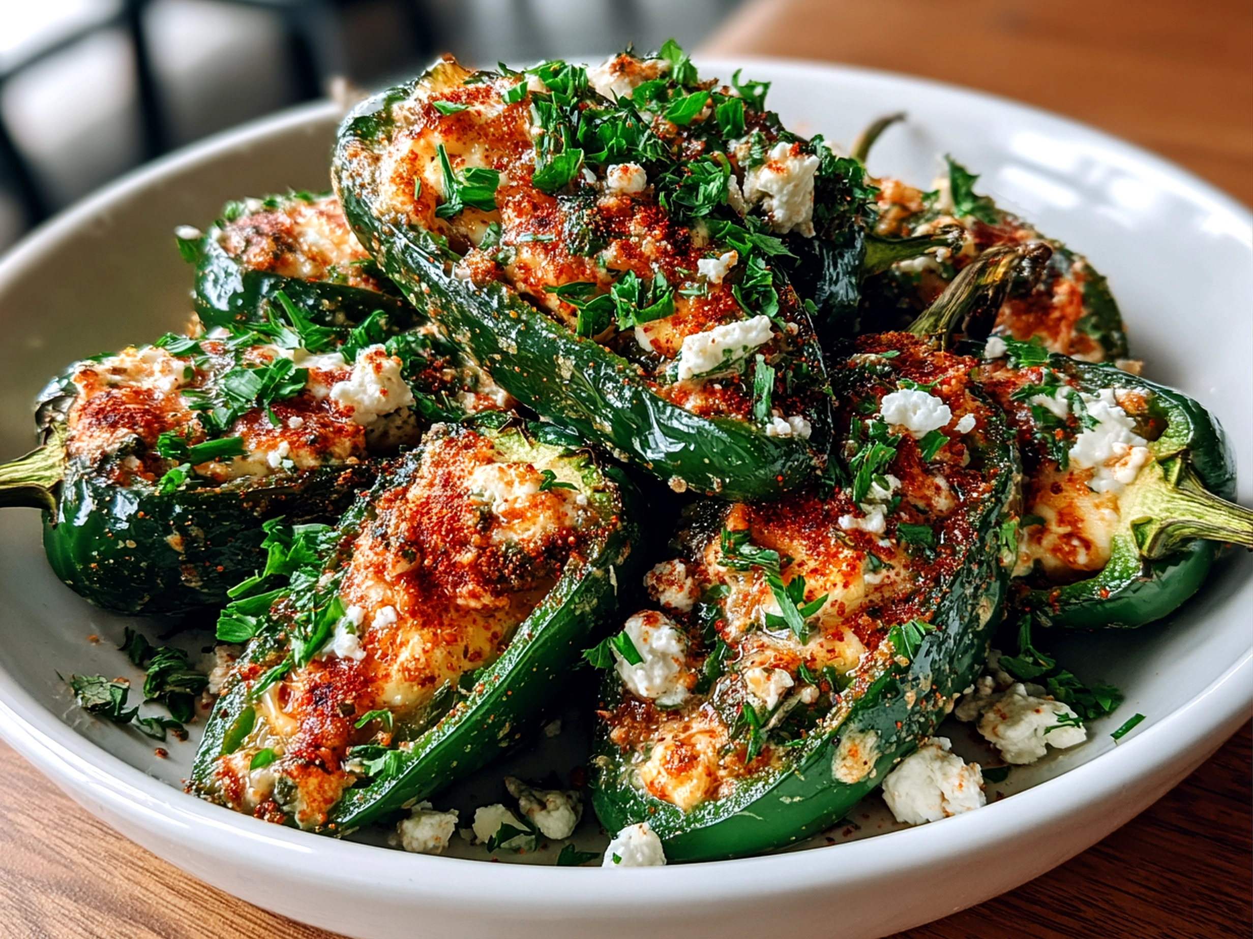 Freshly prepared Jalapeno Poppers Nourish Bowl in a white bowl