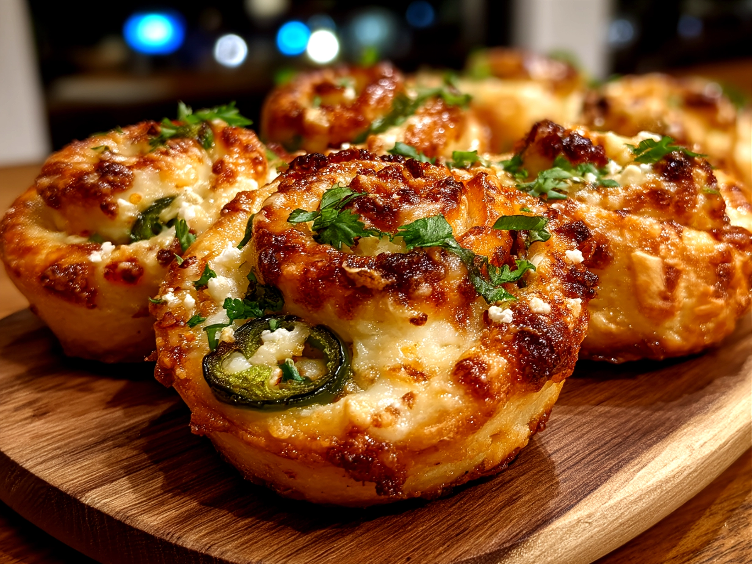 Plated Jalapeno Popper Pinwheels ready to serve