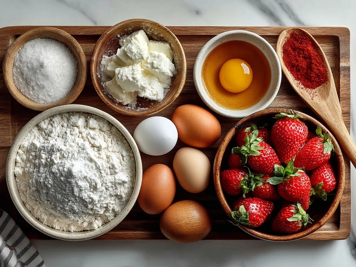 Ingredients for Strawberry Muffins recipe
